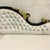 Rococo Chaise Lounge – White Leather, Black Lacquer Frame For Sale In Miami - Image 6 of 6