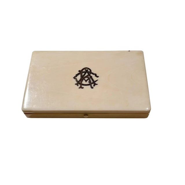 English Mid 19th Century Antique Bone Work Box For Sale - Image 3 of 8