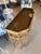 Wood Vintage Brighton Style Rattan Woven Cane Tortoise Demi Lune Console Table For Sale - Image 7 of 12