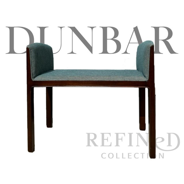 Elegant and restrained bench designed by Edward Wormley for Dunbar, showcasing Wormley’s mastery of proportion, subtle...