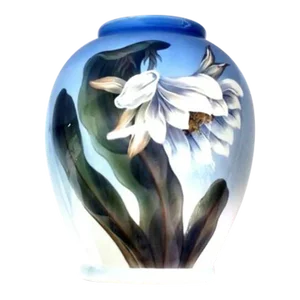 1950s Large Royal Copenhagen Blooming Cactus Vase