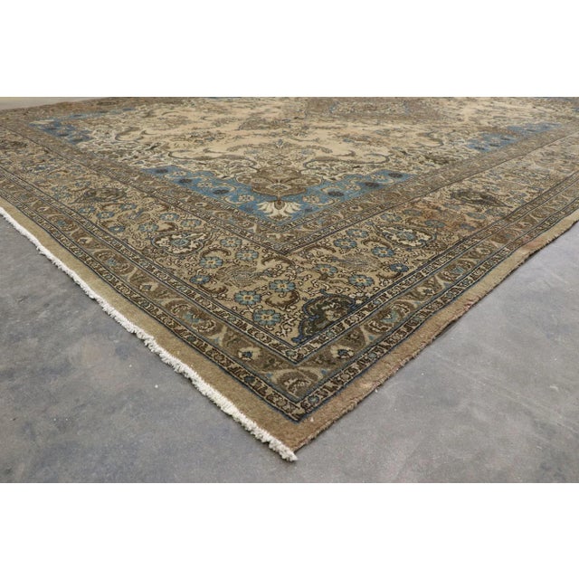 Antique Persian Tabriz Rug - 12'04 X 18'05 For Sale In Dallas - Image 6 of 9