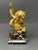 French 19th Century French Gilt Metal Cherub With Lyre on Black Marble Base For Sale - Image 3 of 7