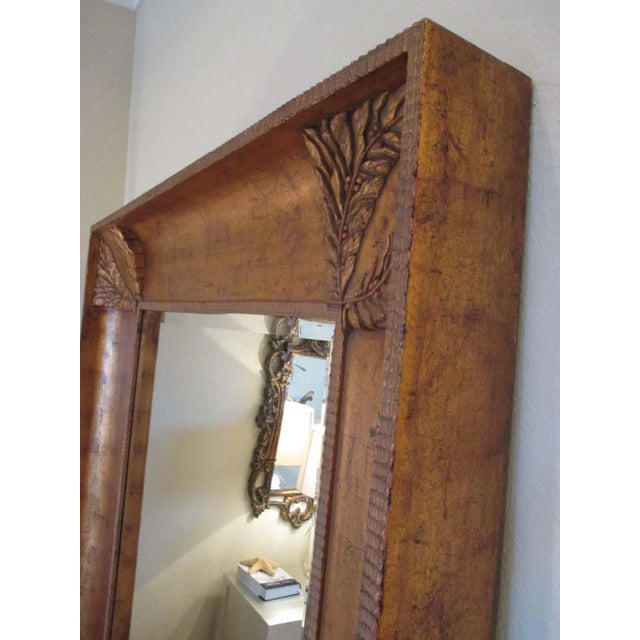 Wood Contemporary Bronze Floor Mirror For Sale - Image 7 of 8
