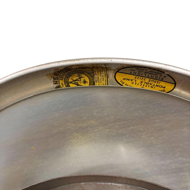 Beige 1950s Mid-Century Modern m.g. Wheeler "Sight Light" Brushed Steel Table Lamp W/ Enamel Shade For Sale - Image 8 of 8