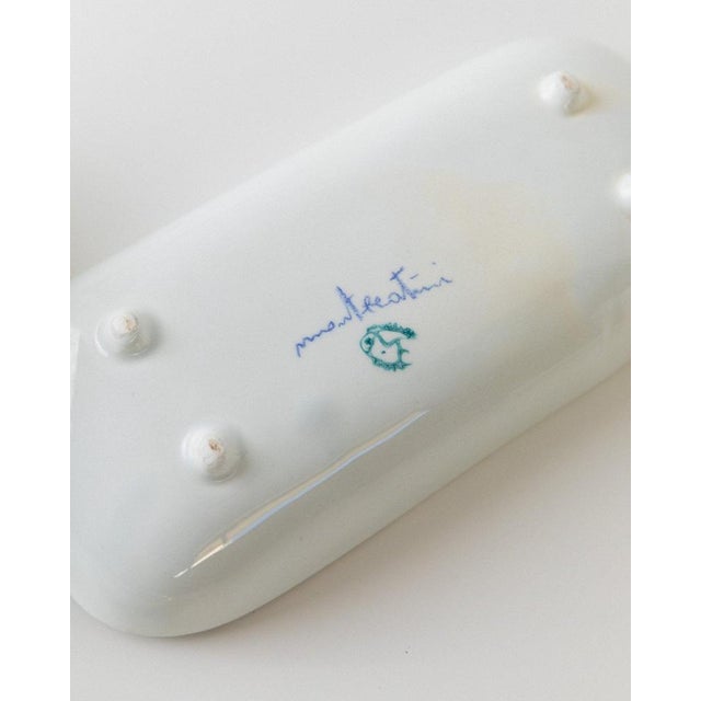 Vintage Hand-Painted Ceramic Bath Set from Montecatini, Italy, 1960s, Set of 5 For Sale - Image 9 of 11