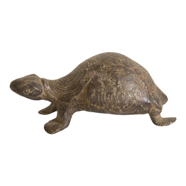 Vintage African Bronze Turtle For Sale