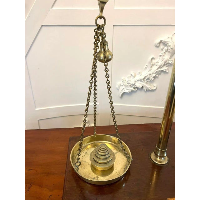 Antique 19th Century Brass Scales, 1880s For Sale - Image 3 of 10