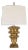 Thomas O'Brien by Visual Comfort Signature Luxor Medium Table Lamp in Museum Brass with Linen Shade For Sale