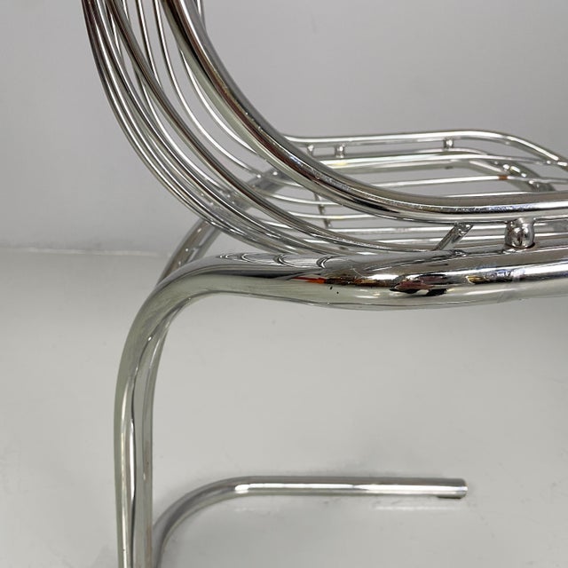 Italian Modern Chairs in Steel, 1970s, Set of 6 For Sale - Image 15 of 18