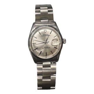 1970s 34mm Stainless Steel Tudor Prince Oysterdate For Sale