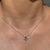 Not Yet Made - Made To Order Vintage-Inspired Blue Sapphire & Diamond Floral Pendant Necklace 14k White Gold For Sale - Image 5 of 14