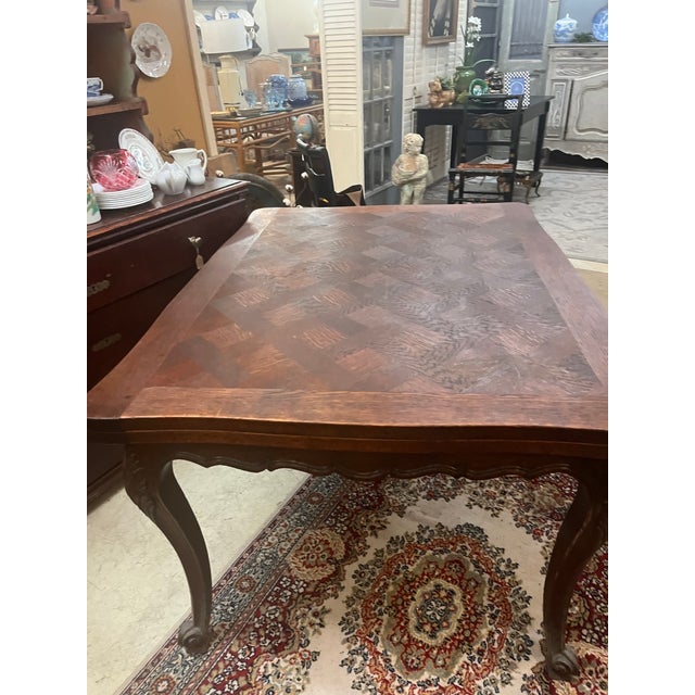 1950s 1950s French Dining Room Table With Extensions For Sale - Image 5 of 6