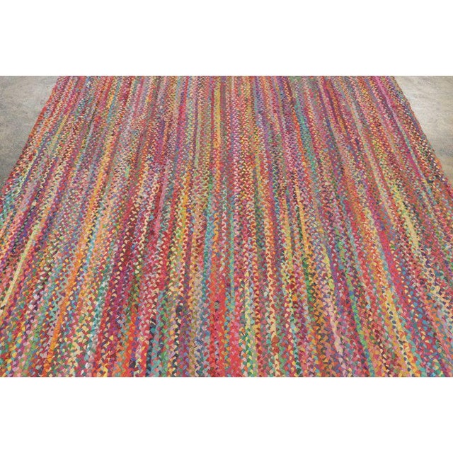 Contemporary Vintage Italian Braided Polychromatic Wool Rug by Rug & Kilim, Europe For Sale - Image 3 of 9