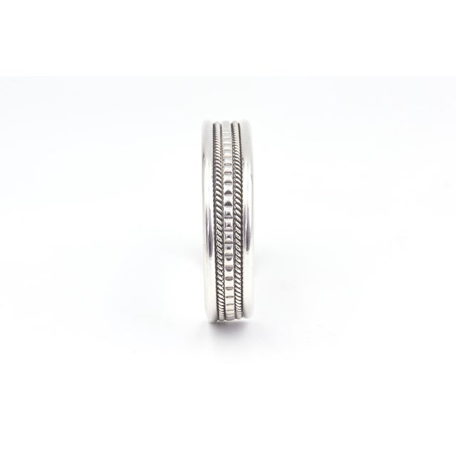 Tahe Navajo Native American Sterling Silver Cuff Bracelet For Sale - Image 9 of 11