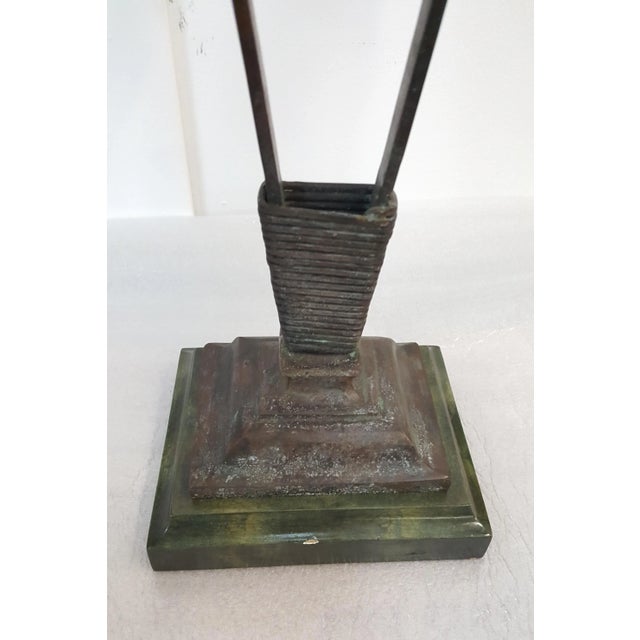 2000 - 2009 Maitland Smith Metal and Glass Candle Holder For Sale - Image 5 of 10