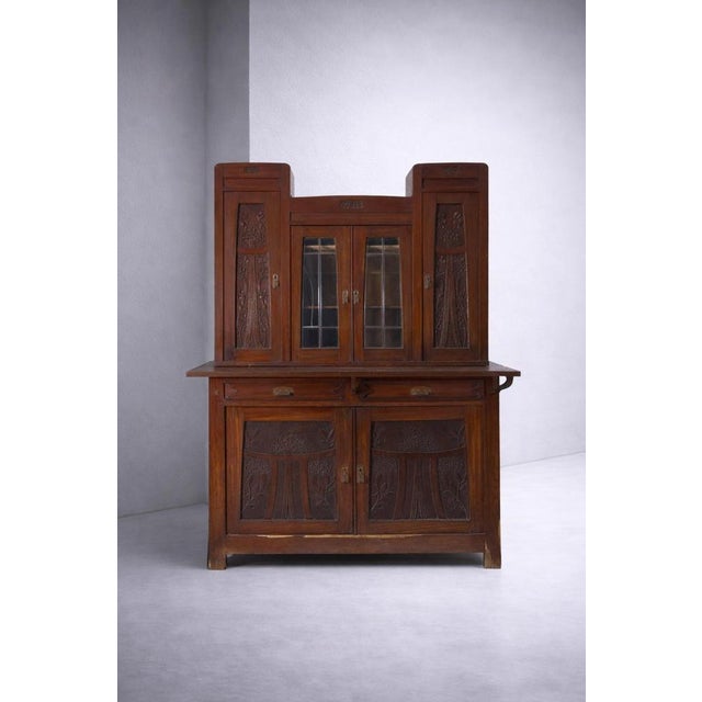 Art Nouveau Italian Buffet Cabinet with Glass Doors, 1905 For Sale - Image 14 of 14