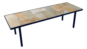 Mid-Century Minimalist Ceramic Tile Coffee Table, France, 1960s