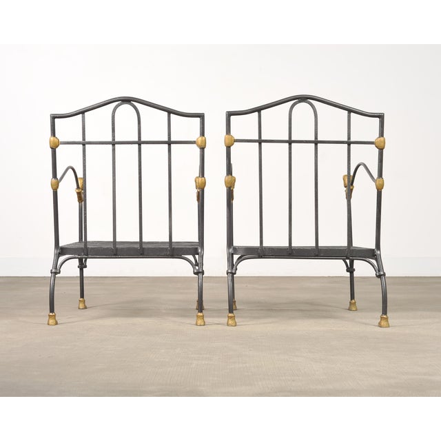 Pair of Bronze Lion's Head Lounge Chairs After Diego Giacometti For Sale - Image 18 of 18