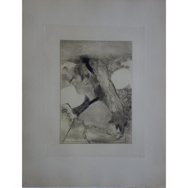 Edgar DEGAS (1834-1917) girl with blond hair Original etching (etching and aquatint) after a monotype On Rives vellum 25 x...