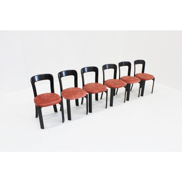 Set of 6 vintage Bruno Rey dining room chairs designed by Swiss designer Bruno Rey for Dietiker in the 1970s Switzerland...