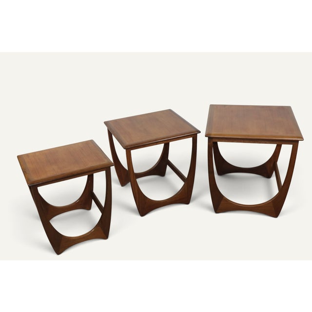 Mid-Century Modern Vintage Teak Nesting Tables from G-Plan, 1960s, Set of 3 For Sale - Image 3 of 18
