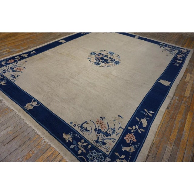 Early 20th Century Chinese Peking Carpet ( 9'3'' x 11'6'' - 282 x 351 ) Knotted Wool Room Size 1920s Rectangle Chinese –...