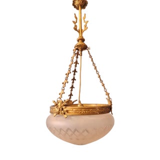 Art Nouveau Ceiling Light in Brass from Jugendstil, 1920s For Sale