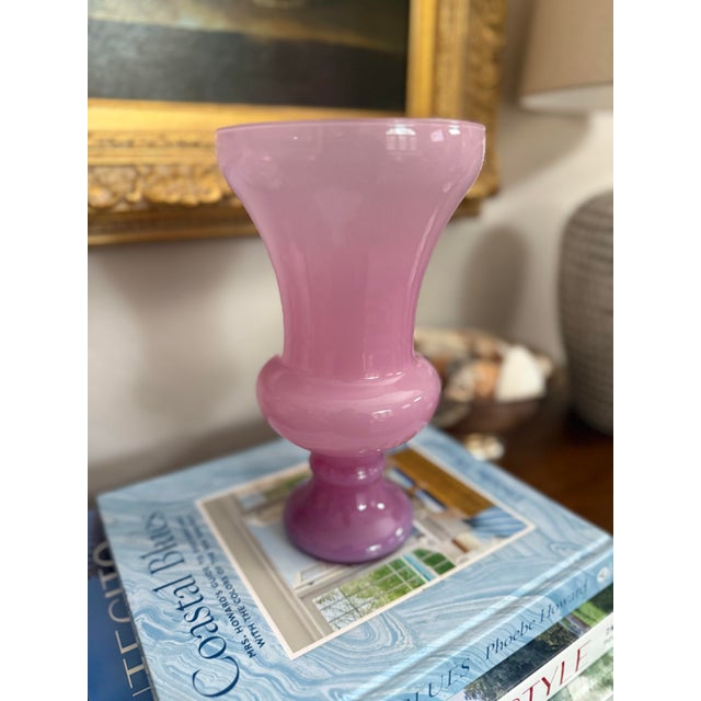 French French Style Pink Opaline Vase For Sale - Image 3 of 4