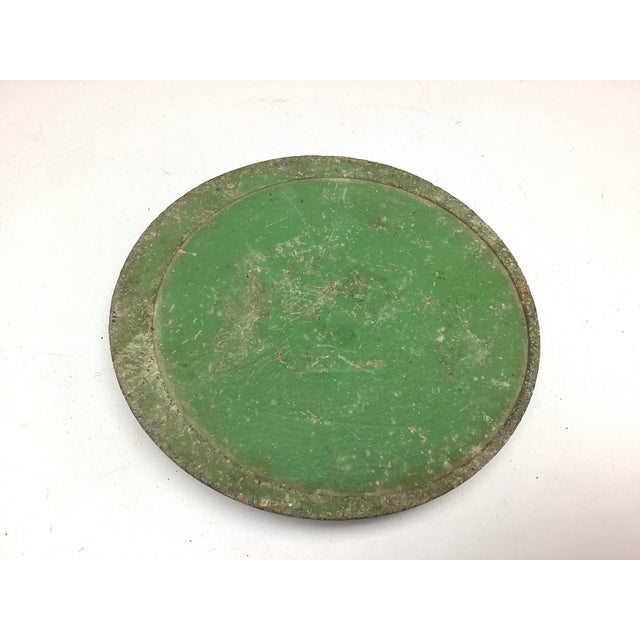 1930s Floral Holder Frog Large Spiked Vogue No 7 Green Metal For Sale - Image 4 of 4