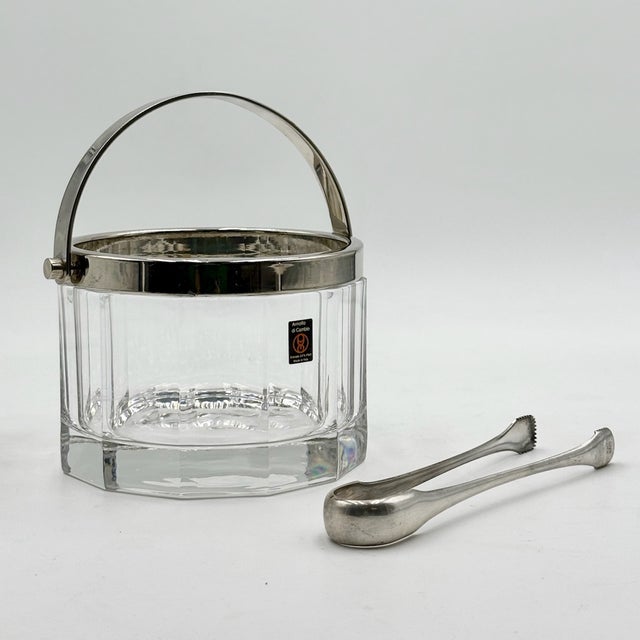1980s Crystal Ice Bucket by Arnolfo di Cambio, 1980s, Set of 2 For Sale - Image 5 of 11
