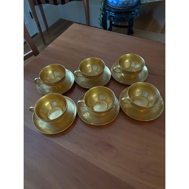 Antique & Vintage 25 Piece Pickard 1930’s 22k Gold Hand-Painted China-Includes Some Hutschenreuther For Sale In Boston - Image 6 of 12