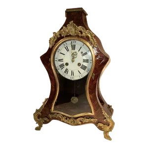 18th Century Swiss Bracket Clock With Ornate Marquetry