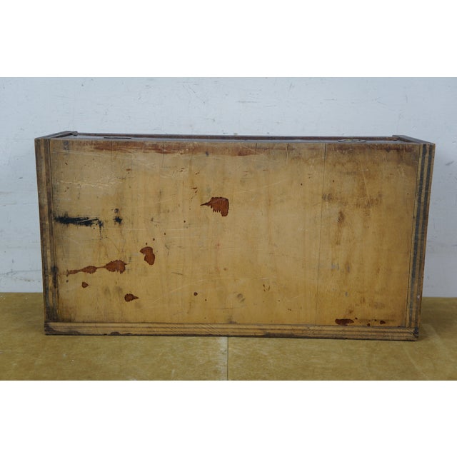 Antique Wooden Desk Drawer W Gallery Top & Brass Hardware 22" For Sale - Image 17 of 17