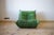 Dubai Green Leather Togo Lounge Chair with Pouf and 3-Seater Sofa by Michel Ducaroy for Ligne Roset, Set of 3 For Sale - Image 3 of 11