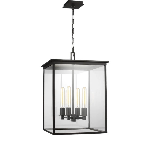 Chapman & Myers by Visual Comfort Studio Freeport Medium Outdoor Pendant, Copper For Sale