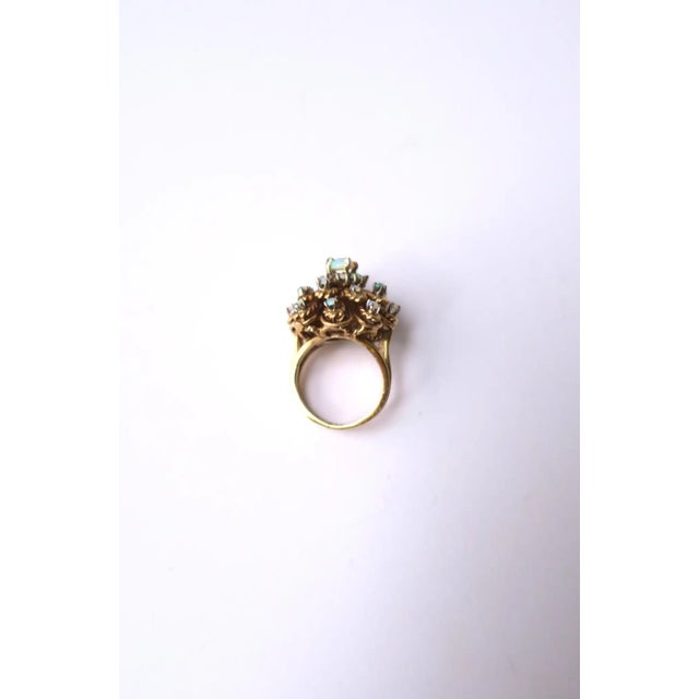 Opal and Gold Cocktail Ring, Circa 1960s For Sale - Image 9 of 11