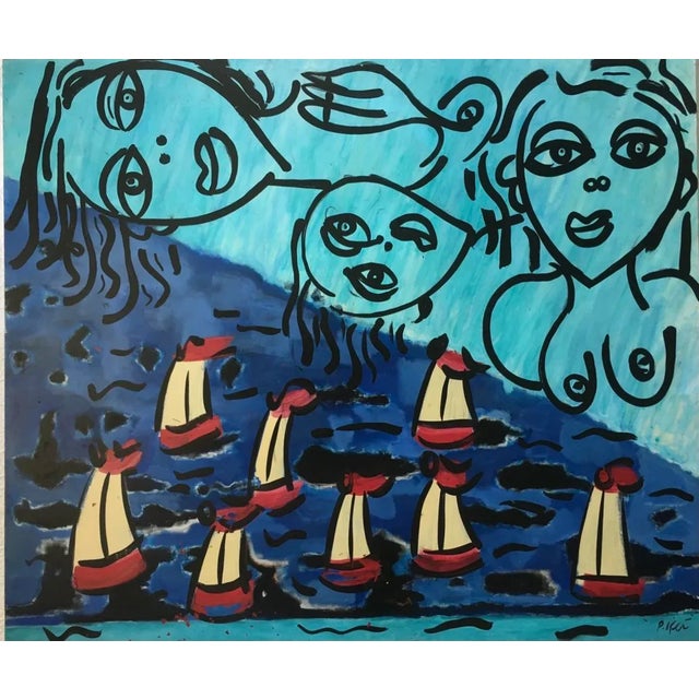 Large Abstract Painting, Peter Keil, 1960s For Sale - Image 12 of 12