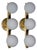 Set of Six Italian Murano sconces/wall lights or flush mounts with hand blown frosted white Murano glass globes mounted on...