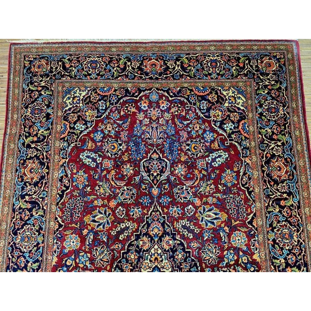 Textile Keshan Rug in Hand-Knotted Wool For Sale - Image 7 of 11