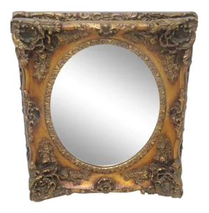 Italian Style Gilt Carved Square Mirror