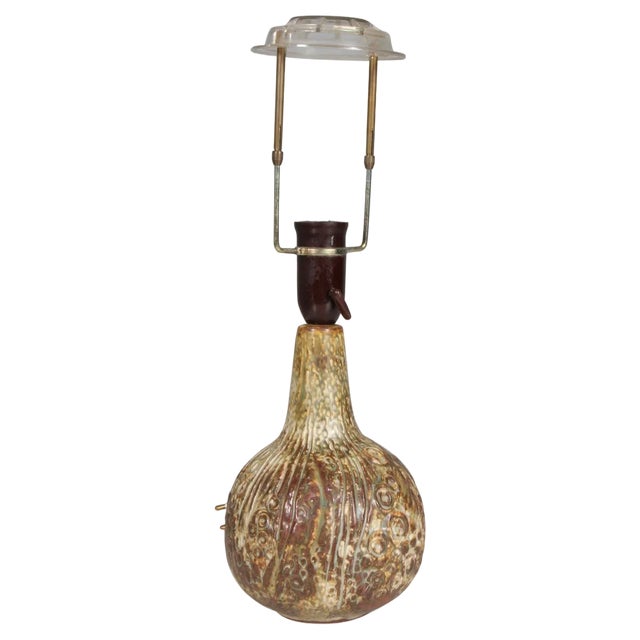 Table Lamp in Glazed Ceramic by Jørgen Mogensen, 1970s For Sale