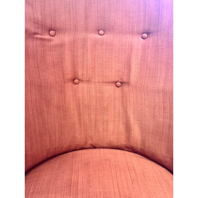 Vintage Mid-Century Sculptural High-Back Slipper Chairs – Pair For Sale - Image 9 of 11