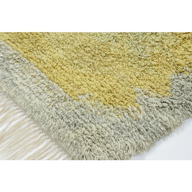 1960s Vintage Swedish Rya Rug With Gray and Yellow Gradient Patterm - Rug & Kilim For Sale - Image 5 of 8