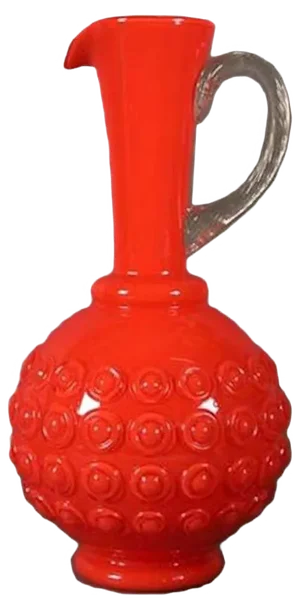 Italian Large Red Murano Glass Jug, 1950s