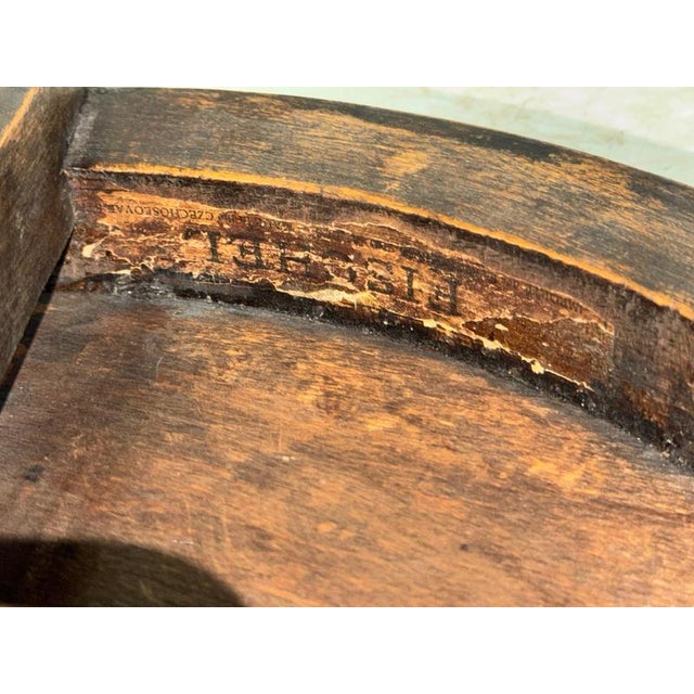 Art Deco Adjustable Piano Stool from Fischel, Former Czechoslovakia, 1920s For Sale - Image 6 of 7