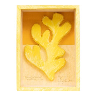 "Matisse Leaf" Clay Sculpture by Swedish Sculptor-Artist Vivianne Geijer Signed and Dated 2004 For Sale