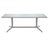 Ward Bennett Frosted Glass and aluminum legs Dining Table/Desk, 1960. Chairs are sold in separate listing. Measures 28.25”...