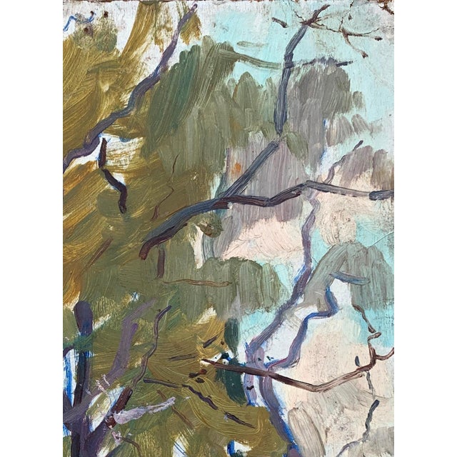 Realism Forest Landscape Oil Painting, Ukrainian Soviet Art, 1960s For Sale - Image 3 of 6