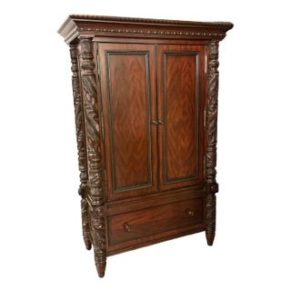 Ralph Lauren Safari Collection Flame Mahogany Armoire For Sale